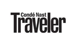 The image shows the logo for Condé Nast Traveler, with the name displayed in bold black text on a white background.